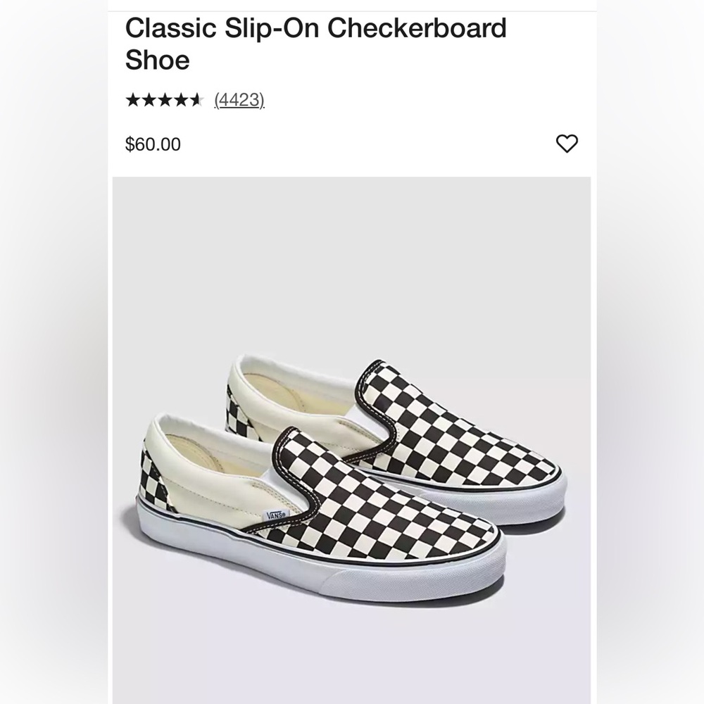 Size 8 checkered vans